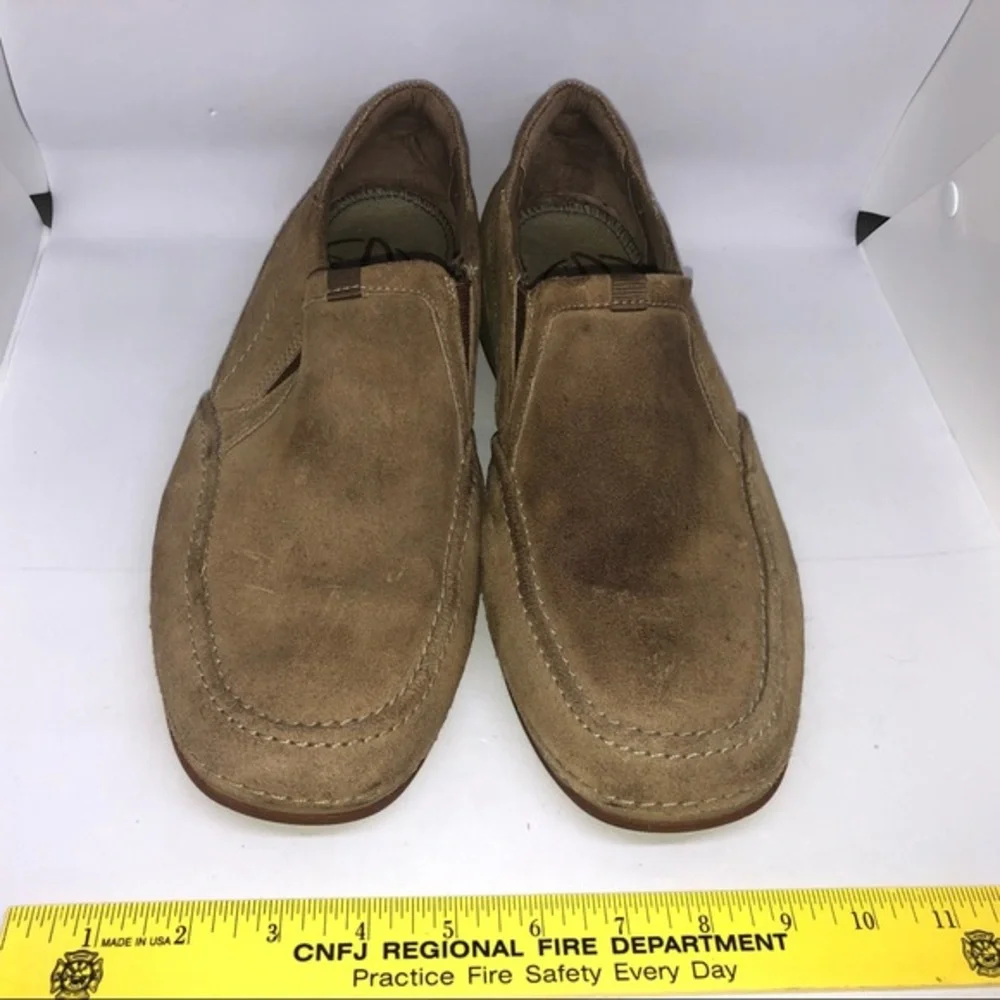 Clarks Tan Leather Loafer Shoes Men's‎ 11.5M Casual Neutral Comfortable